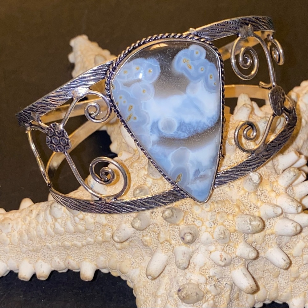 Sale * Gorgeous Ocean Jasper handmade cuff